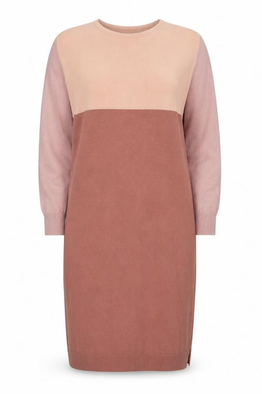 Front view of Tavin Women’s Multicoloured Midi Jumper Dress, size UK 10