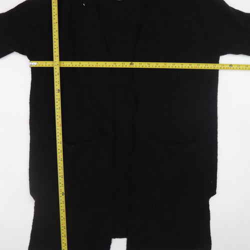 Kangol Womens Black Size 14 Open Front Long Sleeve Knit Cardigan