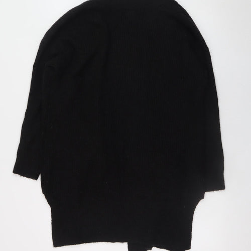 Kangol Womens Black Size 14 Open Front Long Sleeve Knit Cardigan