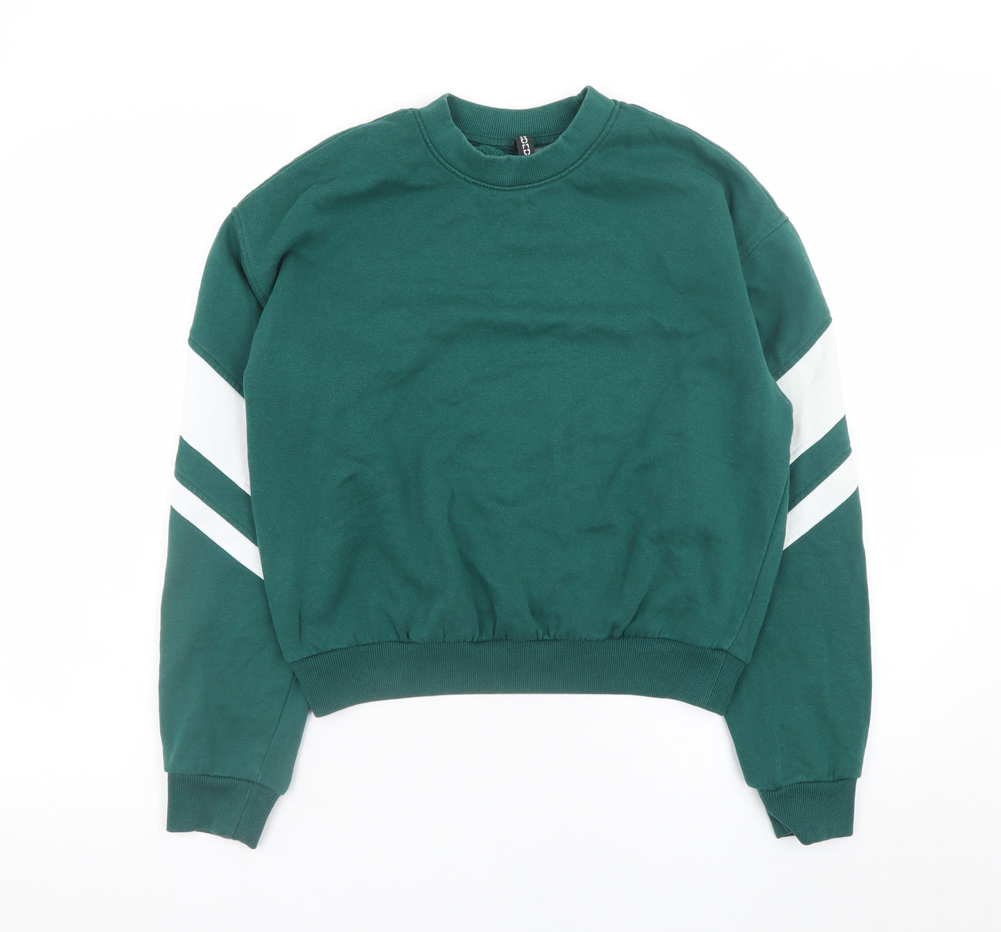 H&M Divided Women's Green Crew Neck Pullover Sweatshirt Size S