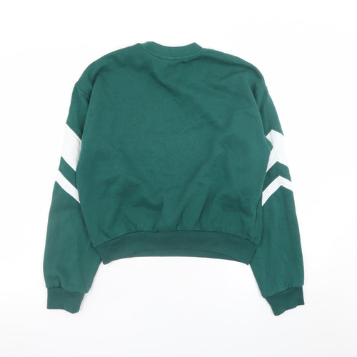 H&M Divided Women's Green Crew Neck Pullover Sweatshirt Size S