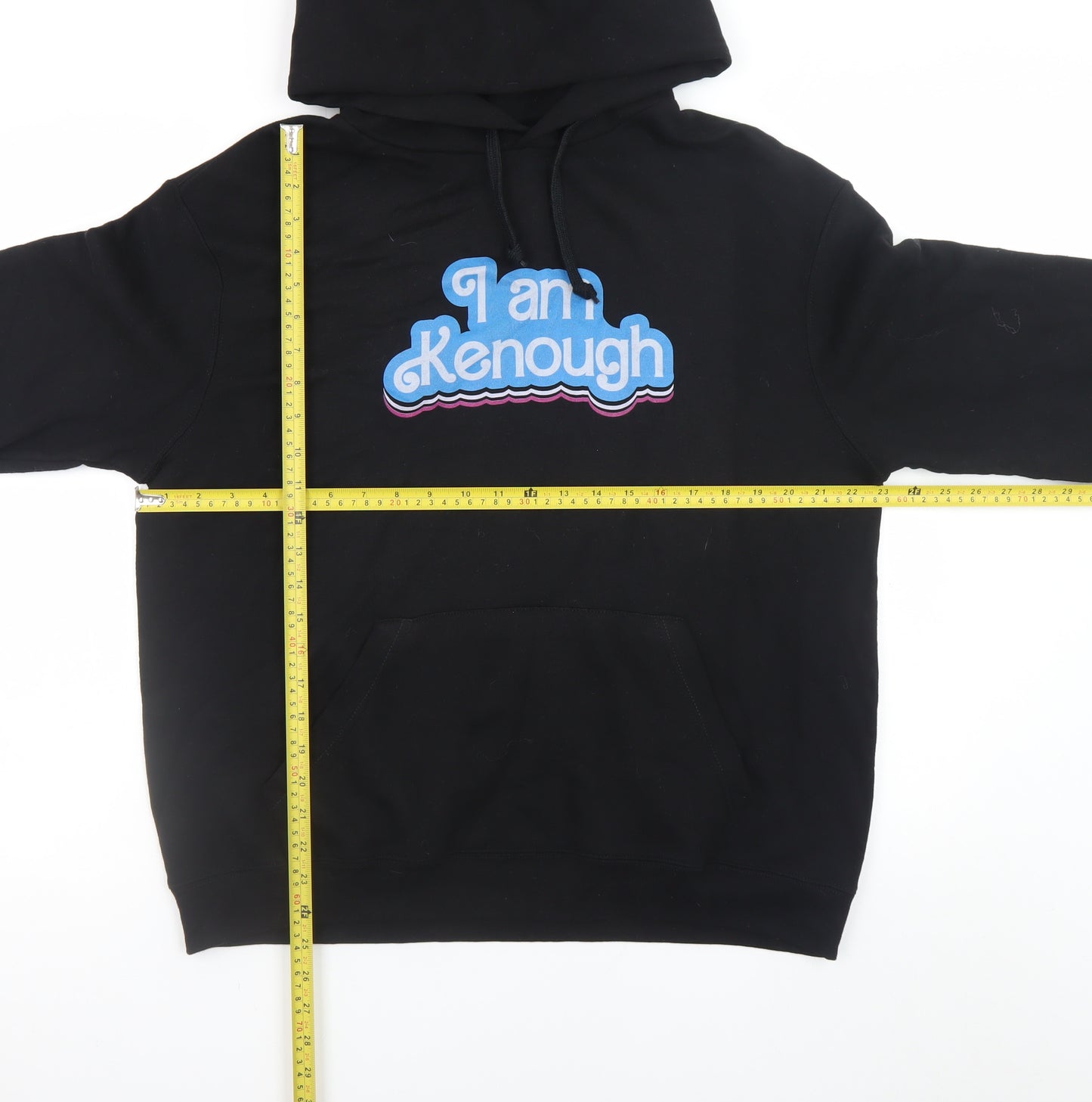 B&C Collection Unisex Black L Pullover Hoodie Funny Quote Design