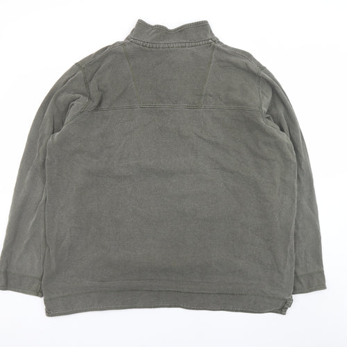 Cotton Traders Men’s Green 2XL Henley Sweatshirt