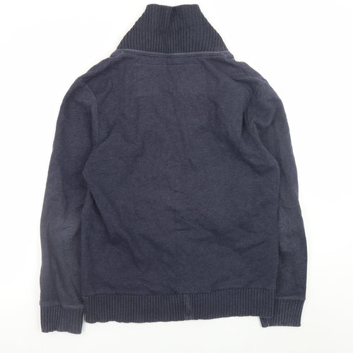 River Island Men's Blue Shawl Collar Cardigan Jumper Size L