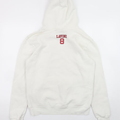 Primark Men's White Chicago Bulls Pullover Hoodie Size M