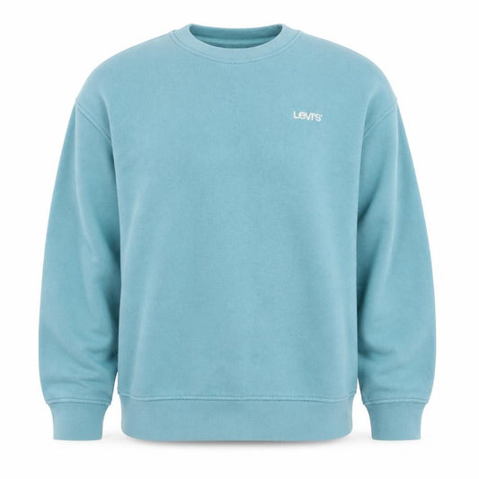 Front view of Levi's Men's Blue Relaxed Fit Crew Neck Sweatshirt, size S