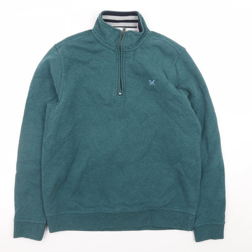 Crew Clothing Company Men's Green M 1/4 Zip Sweatshirt Pullover