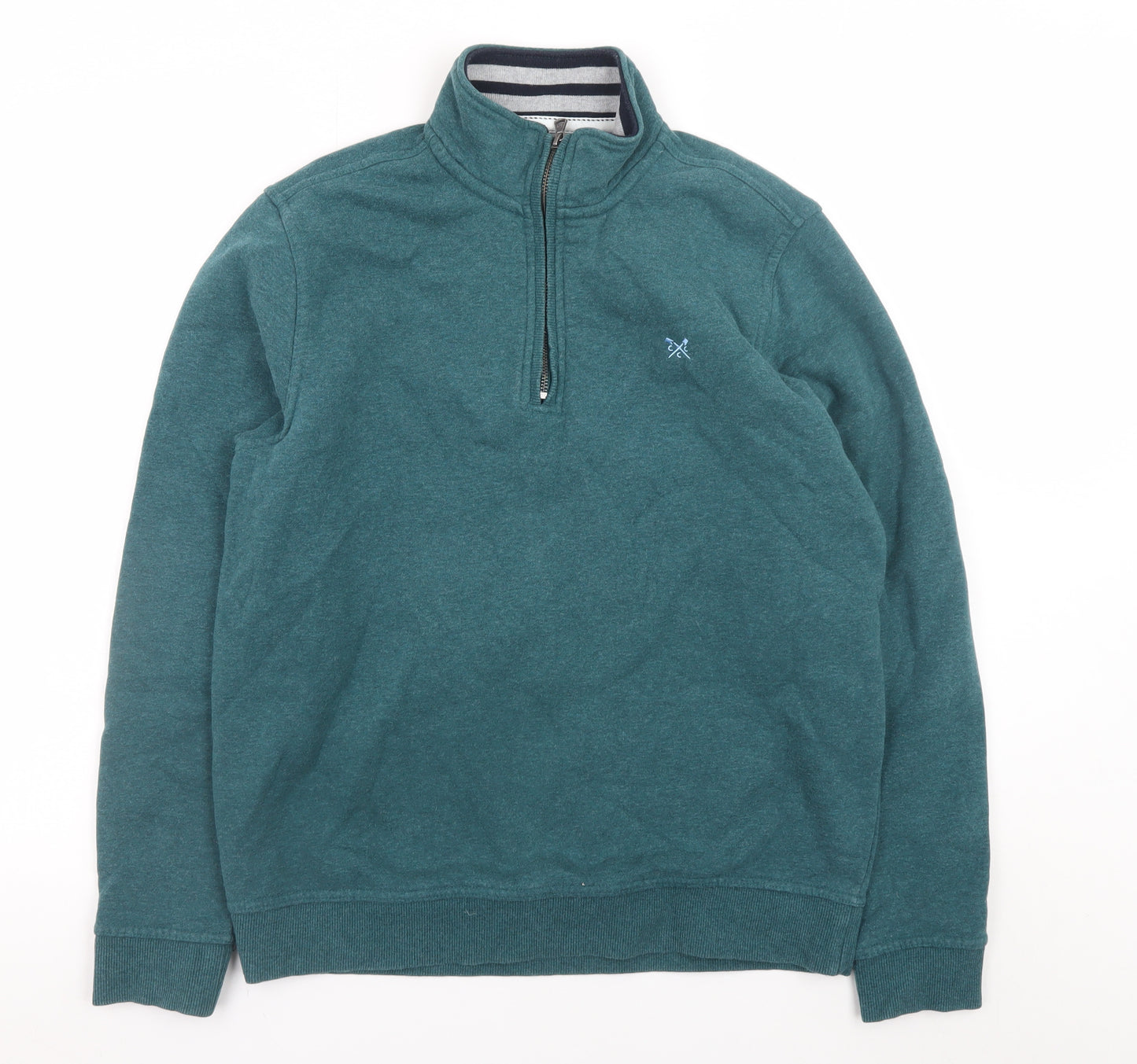 Crew Clothing Company Men's Green M 1/4 Zip Sweatshirt Pullover