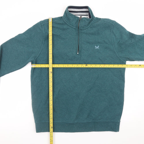 Crew Clothing Company Men's Green M 1/4 Zip Sweatshirt Pullover