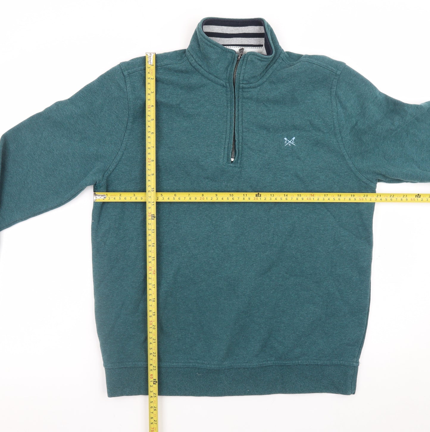 Crew Clothing Company Men's Green M 1/4 Zip Sweatshirt Pullover