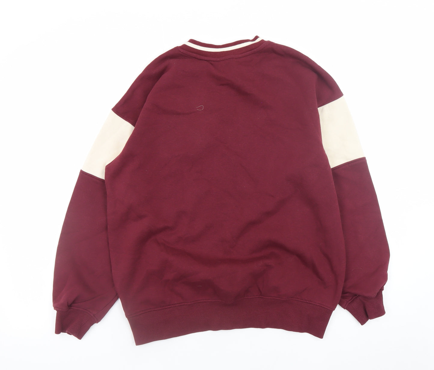 H&M Girls Red Hogwarts Pullover Sweatshirt 11-12 Years V-Neck Cotton Blend