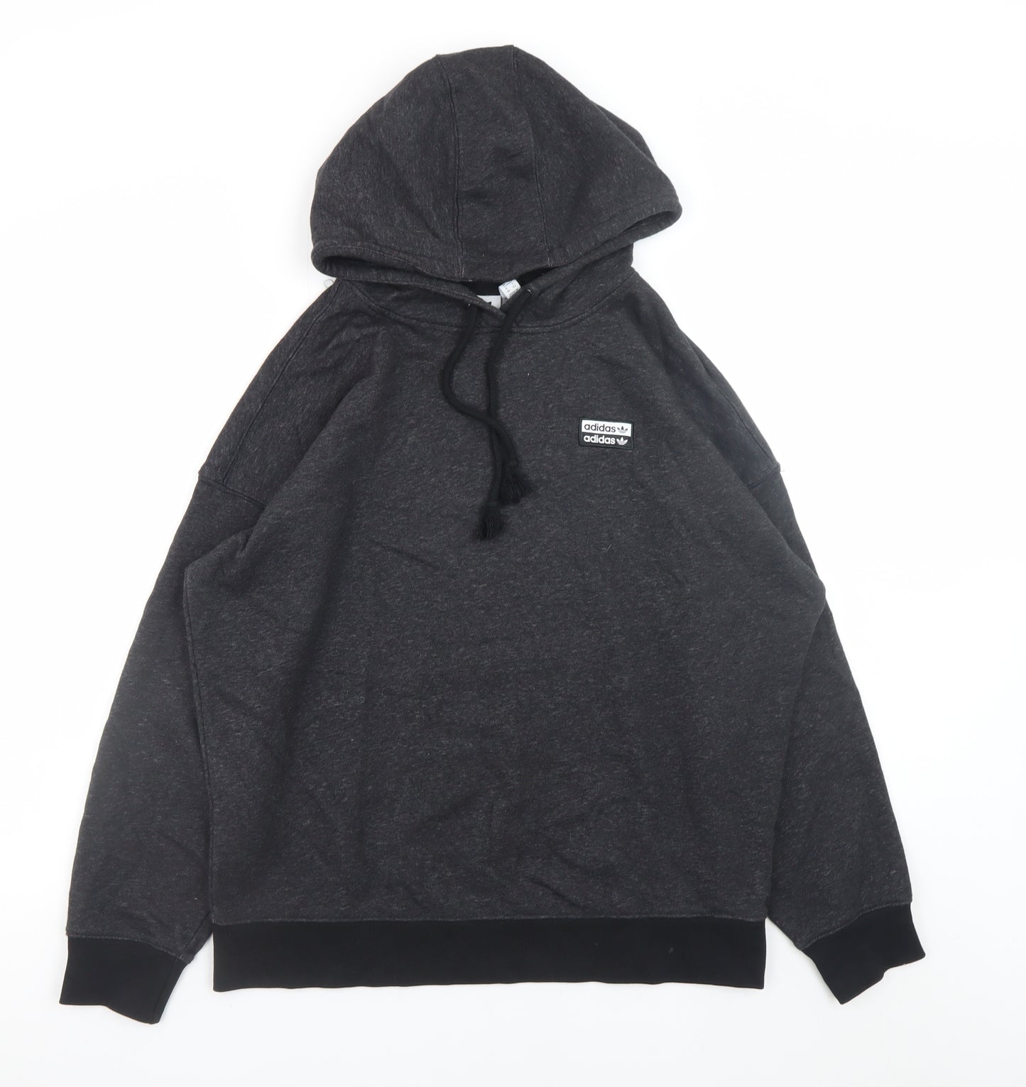 Adidas Womens Black Size 10 Pullover Hoodie Cotton Blend