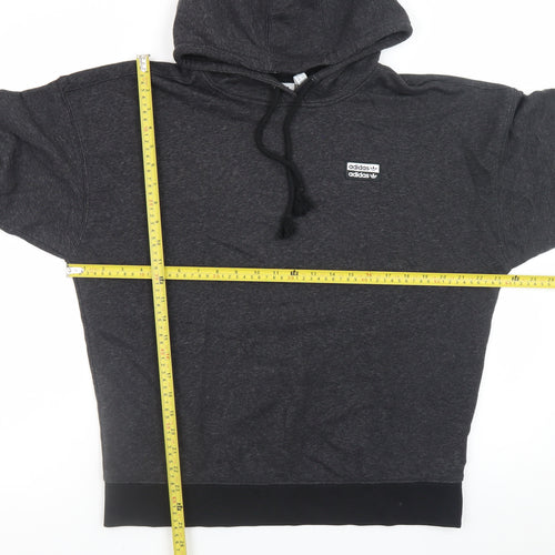 Adidas Womens Black Size 10 Pullover Hoodie Cotton Blend