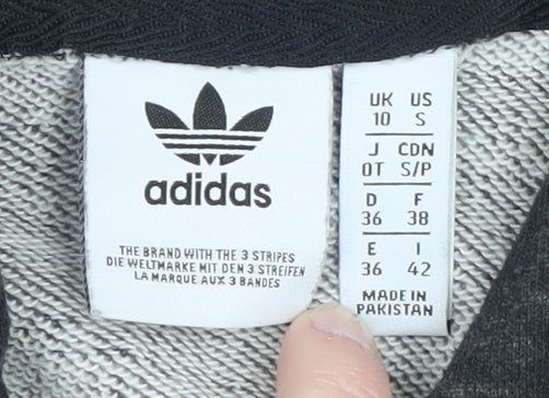 Adidas Womens Black Size 10 Pullover Hoodie Cotton Blend