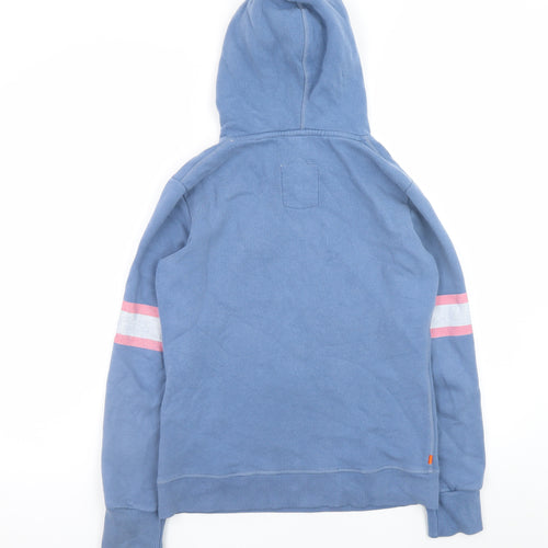 Superdry Womens Blue XS Pullover Hoodie with Varsity Print