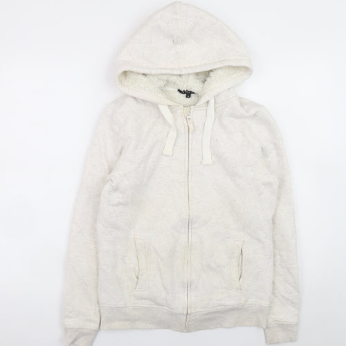 TEX Women's Beige Full Zip Hooded Sweatshirt Size S