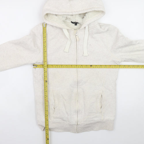 TEX Women's Beige Full Zip Hooded Sweatshirt Size S