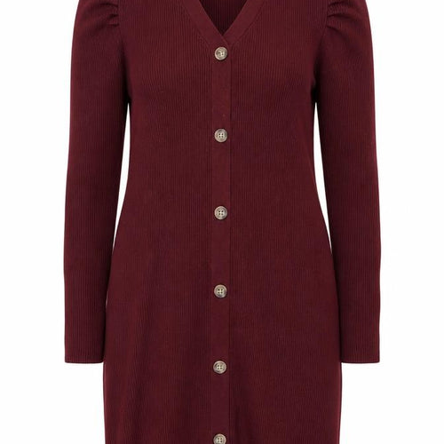 Grace Karin Women Red Knit Bodycon Button Dress Size L