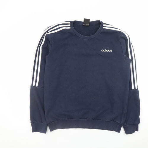 Adidas Men's Blue Crew Neck Pullover Sweatshirt Size M