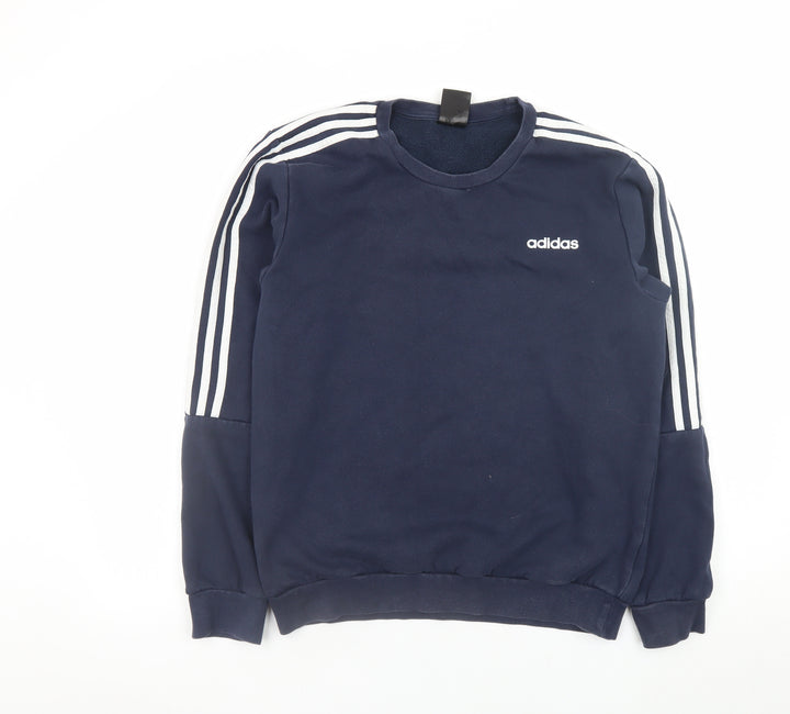 Adidas Men's Blue Crew Neck Pullover Sweatshirt Size M