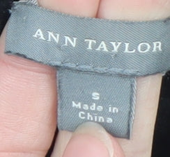 Ann Taylor Women's Black Silk Blend Cowl Neck Jumper Size S