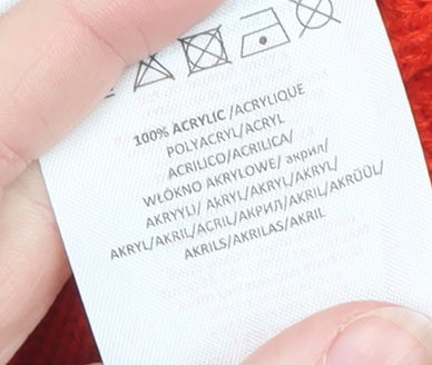 Brave Soul Women's Red V-Neck Button Knit Cardigan Size S