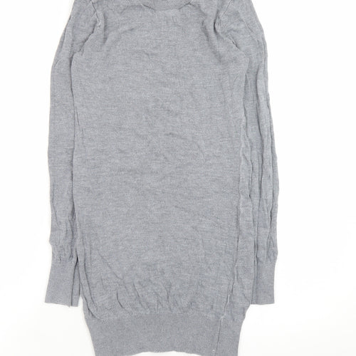 American Apparel Women Grey Knit Jumper Dress M Long Sleeve