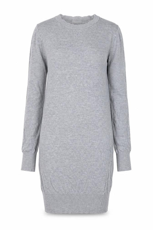 Front view of American Apparel Women Grey Knit Jumper Dress M Long Sleeve