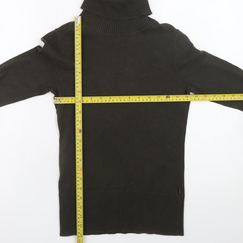Jackpot Women Brown Roll Neck Knit Jumper XS
