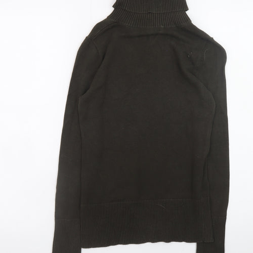 Jackpot Women Brown Roll Neck Knit Jumper XS