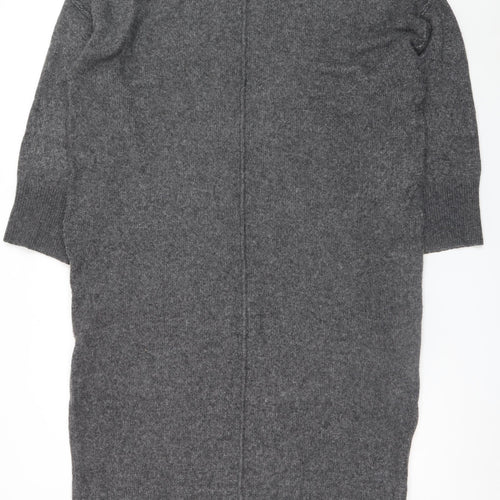 ASOS Women’s Grey Jumper Dress Size 16-18 Knit Half Sleeve High Neck
