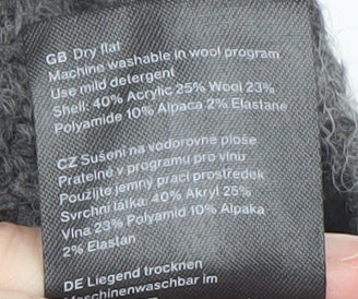 Weekday Women Grey Wool Blend Chunky Knit Cardigan S