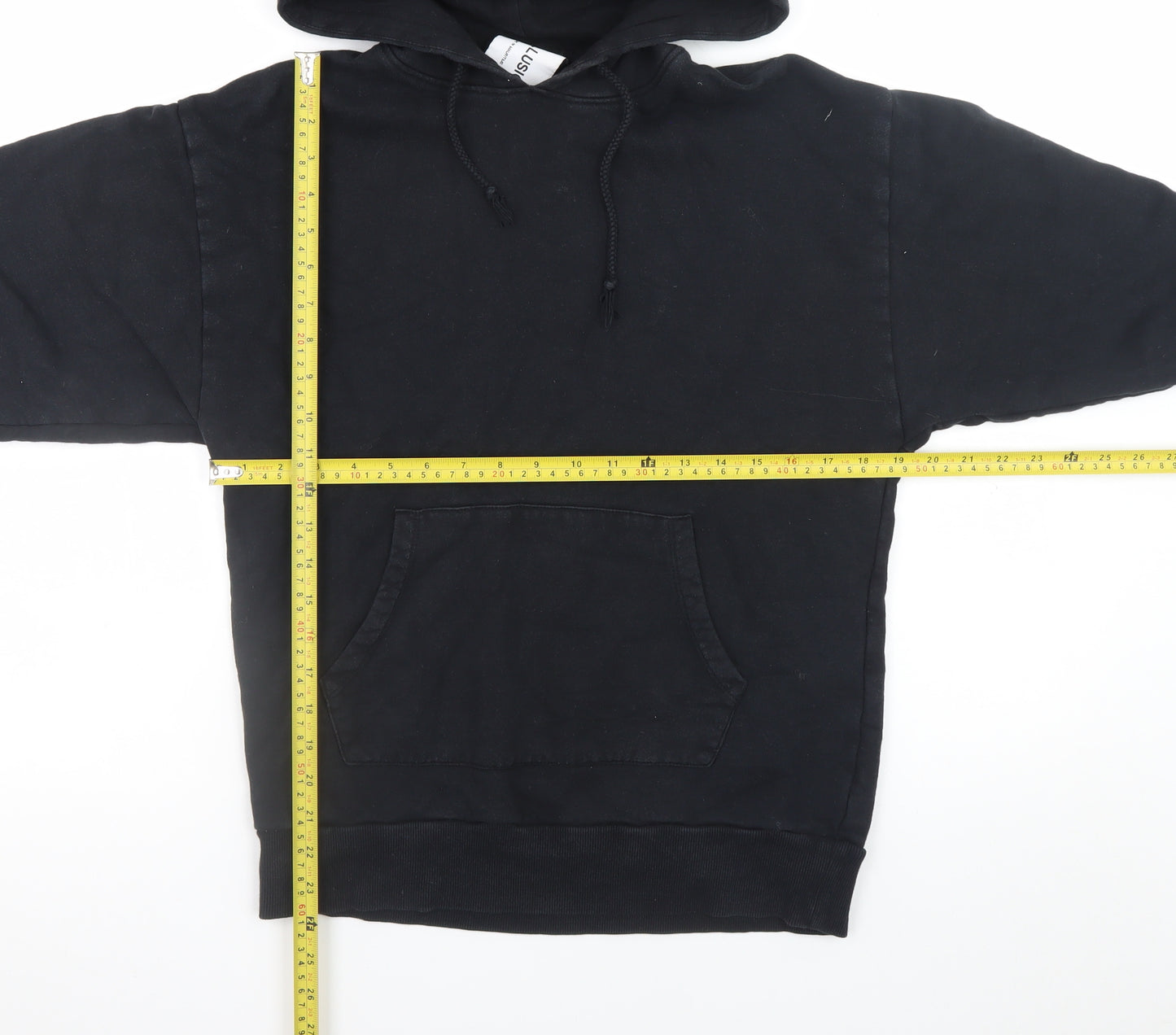 Collusion Men's Black Pullover Hoodie Size S Regular Fit