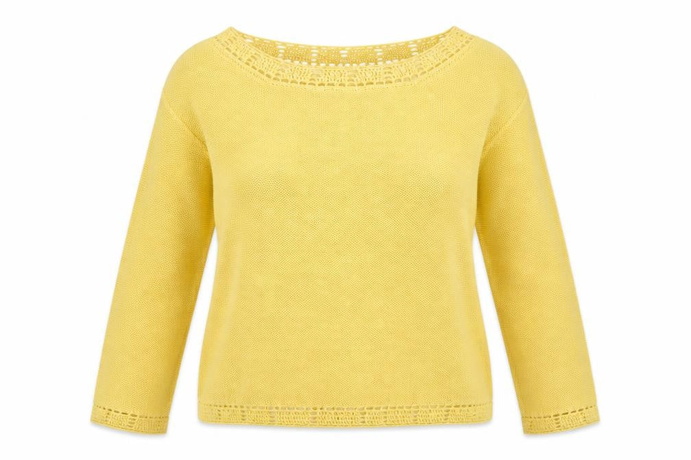 Spirit of the Andes Women's Yellow Knit Jumper Size M Cotton Blend