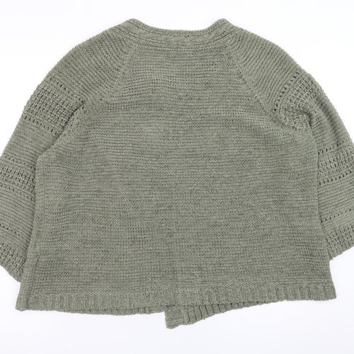 Marks and Spencer Women Green Open-Knit Cardigan Size 20