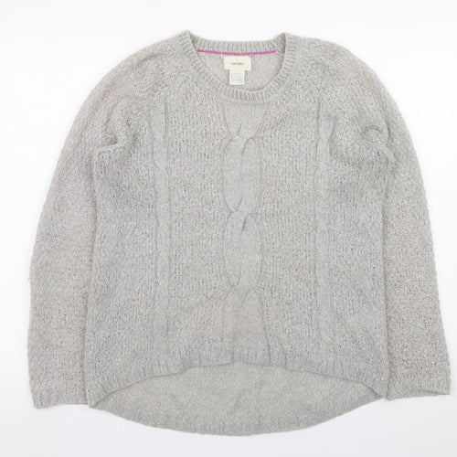 Softgrey Women’s Grey Cable-Knit Wool Blend Jumper UK 10/12