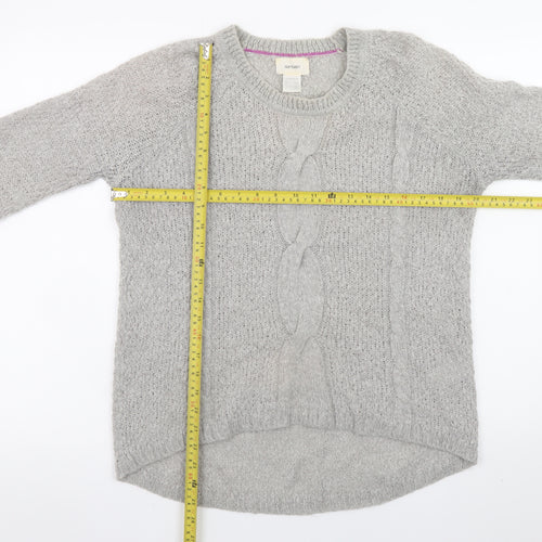 Softgrey Women’s Grey Cable-Knit Wool Blend Jumper UK 10/12