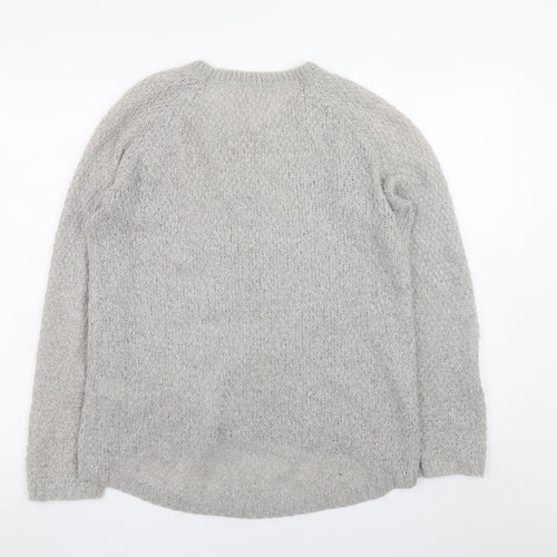 Softgrey Women’s Grey Cable-Knit Wool Blend Jumper UK 10/12