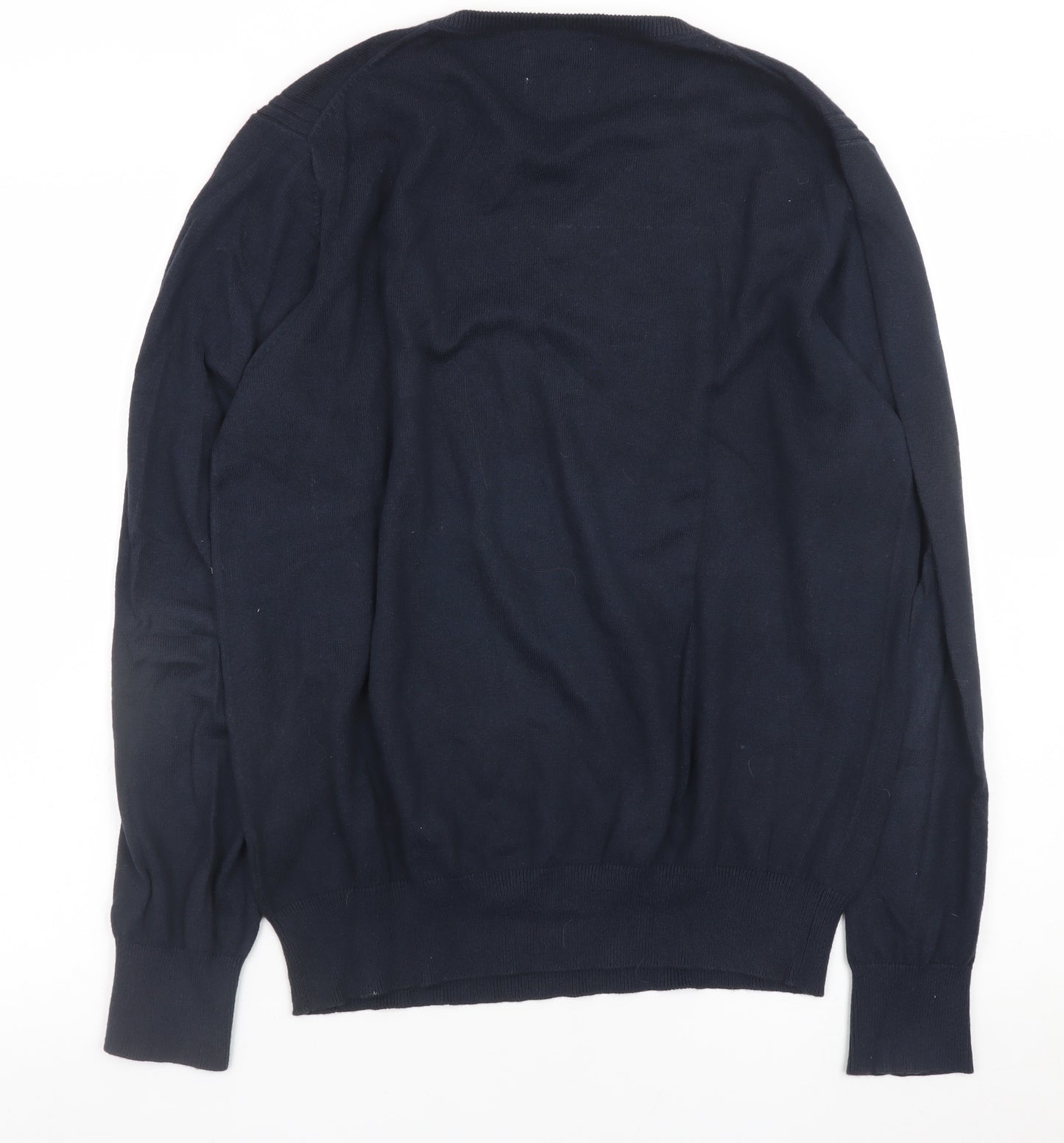 Howick Men's Blue Cashmere Blend V-Neck Pullover Jumper M