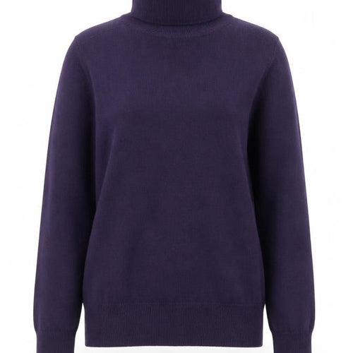 Banana Republic Women's Purple XS Roll Neck Silk Cashmere Jumper
