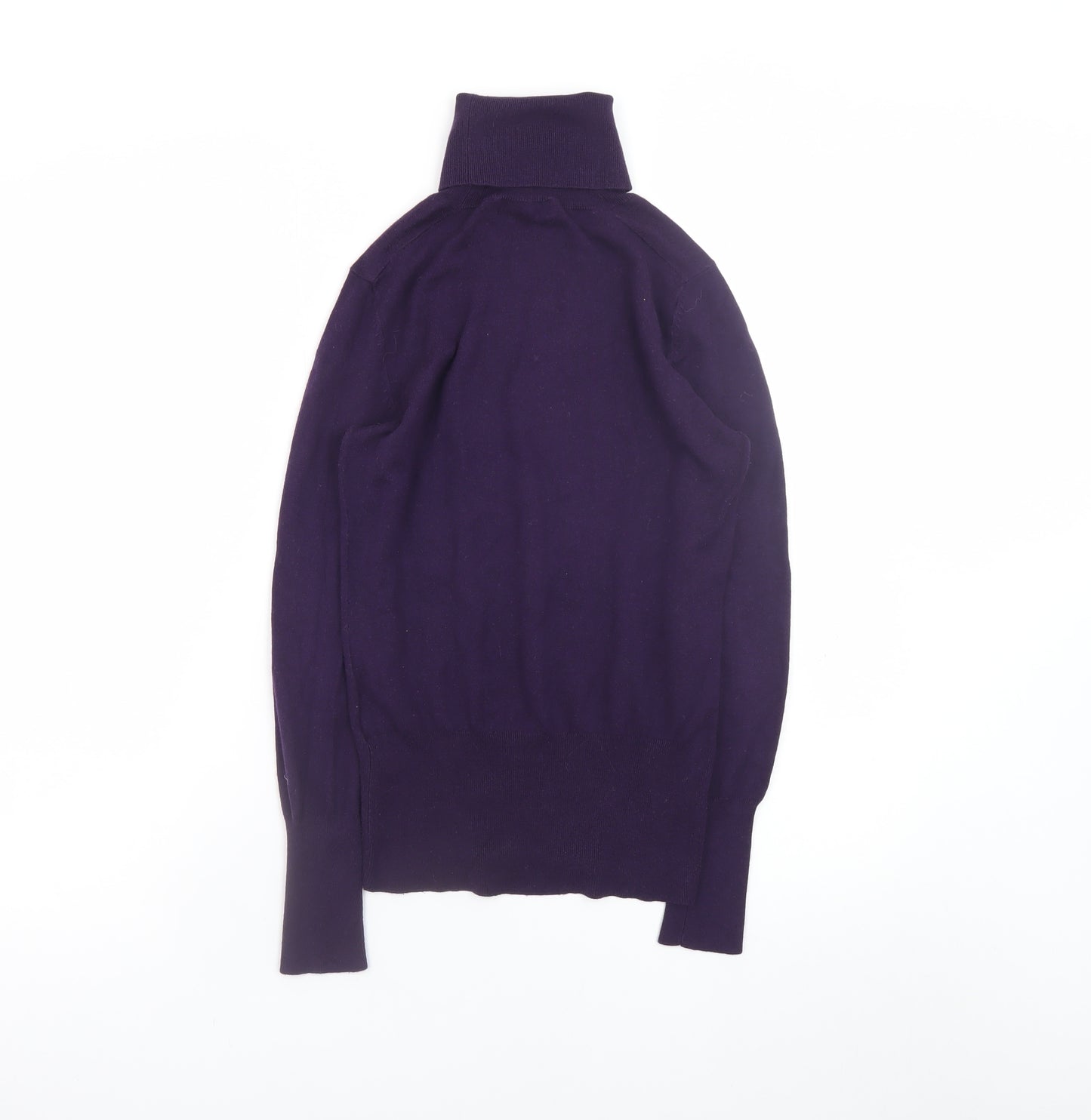 Banana Republic Women's Purple XS Roll Neck Silk Cashmere Jumper