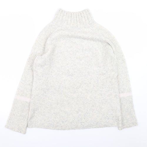 Mint Velvet Women Grey Wool Blend Roll Neck Jumper Size 12