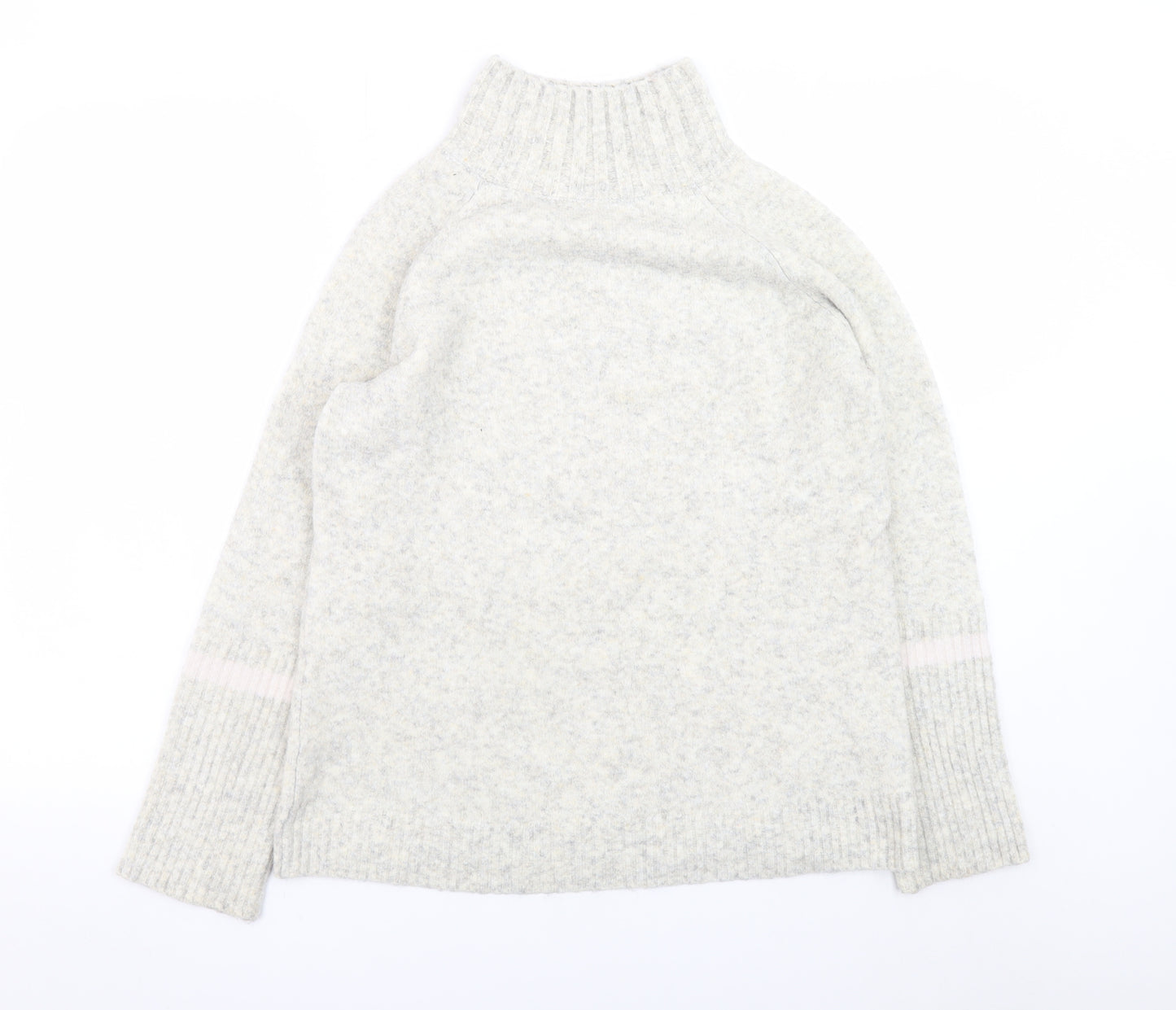 Mint Velvet Women Grey Wool Blend Roll Neck Jumper Size 12