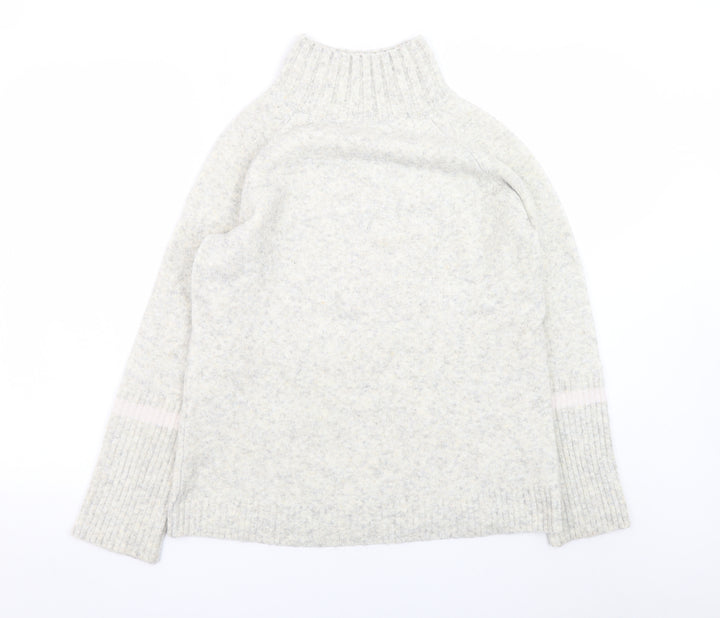 Mint Velvet Women Grey Wool Blend Roll Neck Jumper Size 12