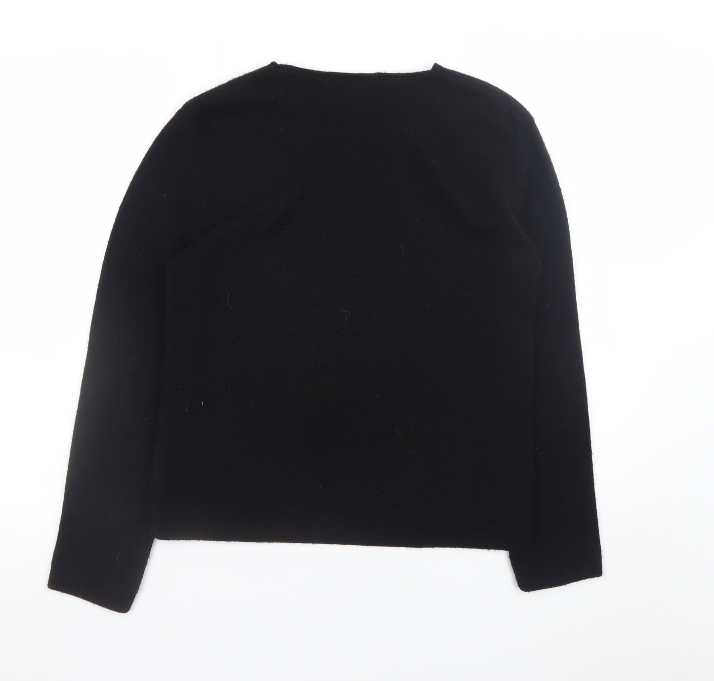 Waves Women’s Black V-Neck Knit Pullover Jumper S