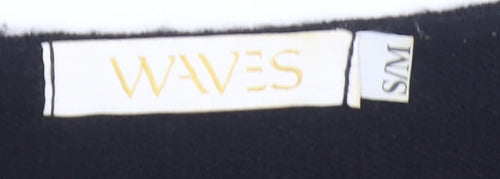 Waves Women’s Black V-Neck Knit Pullover Jumper S