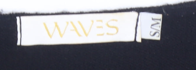 Waves Women’s Black V-Neck Knit Pullover Jumper S