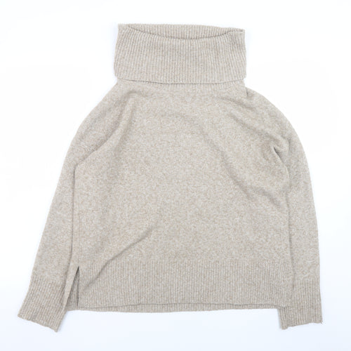 Vero Moda Women’s Beige Roll Neck Knit Jumper Size S
