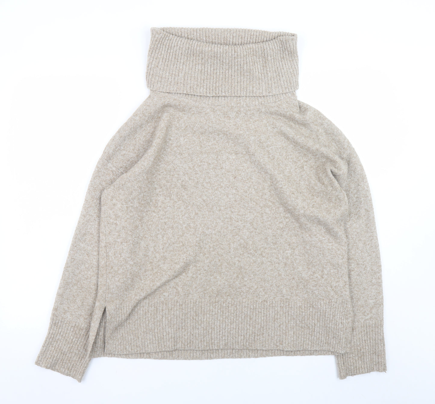 Vero Moda Women’s Beige Roll Neck Knit Jumper Size S