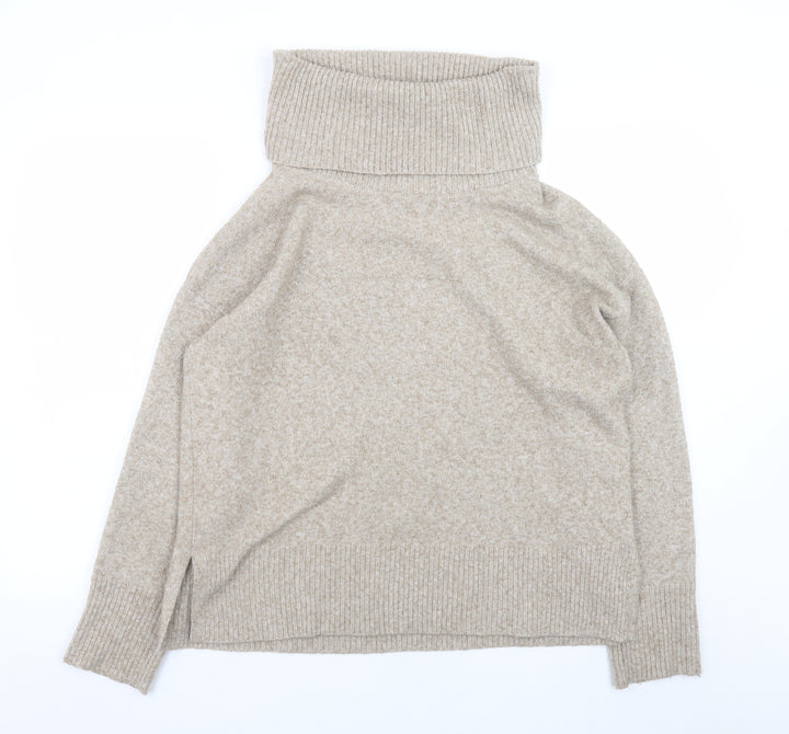 Vero Moda Women’s Beige Roll Neck Knit Jumper Size S